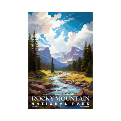 Rocky Mountain National Park Poster, Travel Art, Office Poster, Home Decor | S6 - image1
